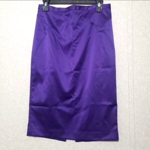 NWT..JUST CAVALLI..Elegant Satin Midi Purple Skirt..Size:italian-44...us-8